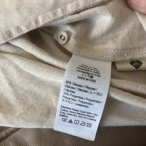 Madewell Tie-Front Paperbag Midi Dress Faux Wrap Peasant Boho Sz Medium - Picture 5 of 16